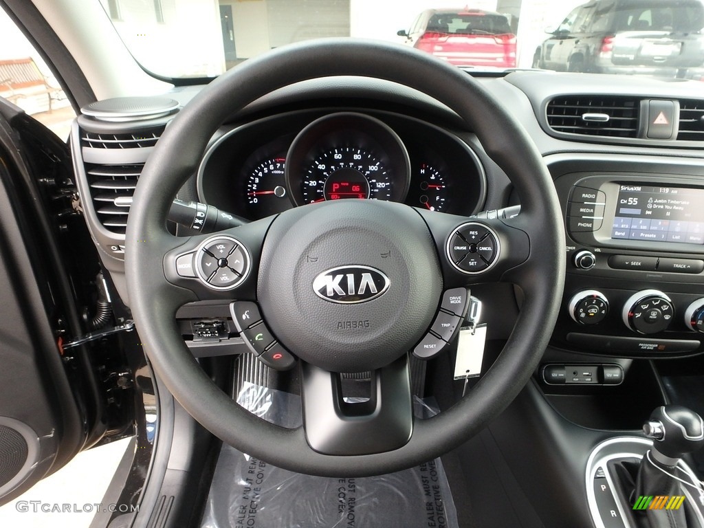 2019 Kia Soul Standard Soul Model Black Steering Wheel Photo #128565218