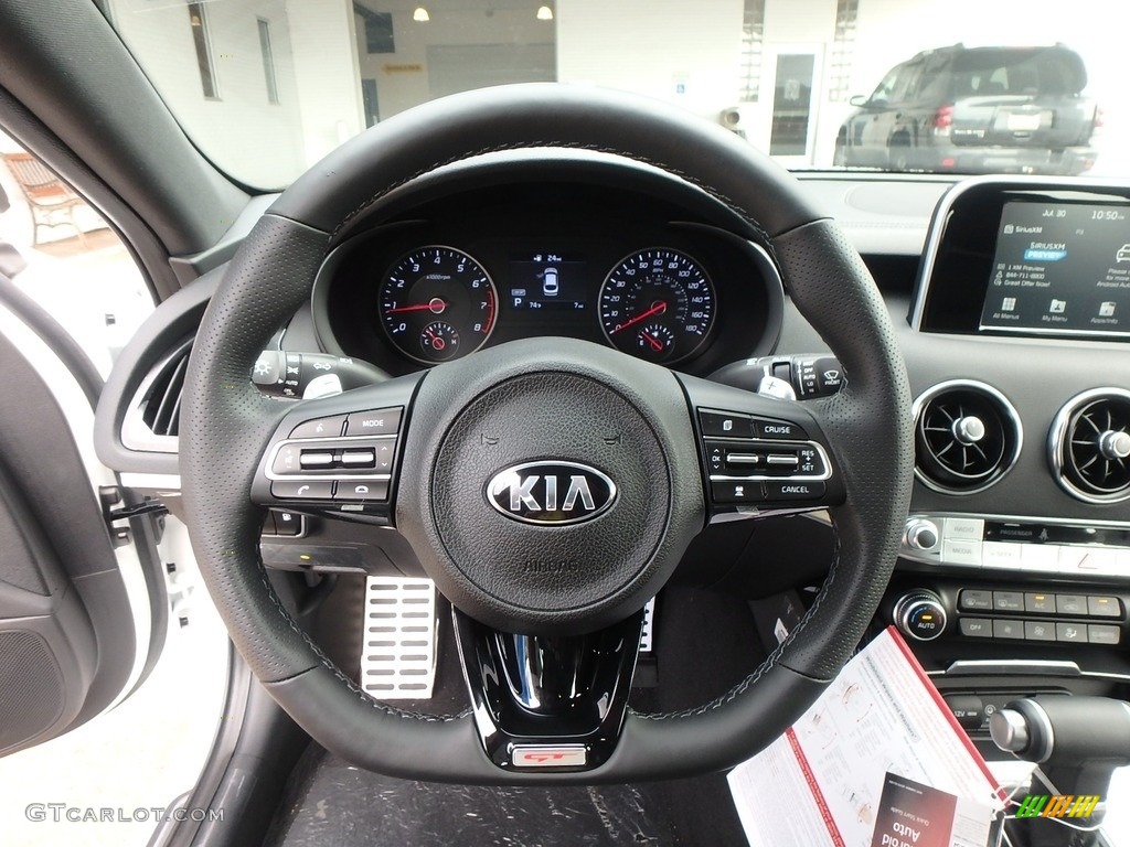 2018 Kia Stinger GT AWD Black Steering Wheel Photo #128568794