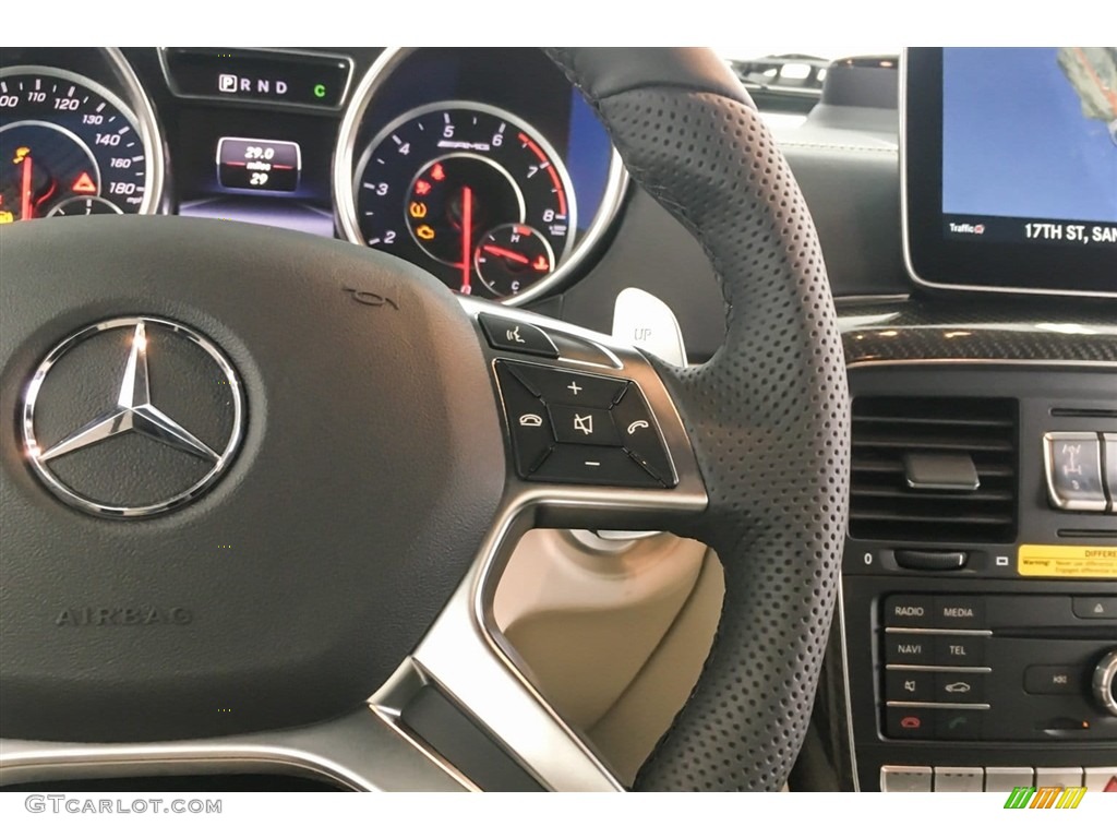 2018 Mercedes-Benz G 63 AMG designo Porcelain Two-Tone Steering Wheel Photo #128569108
