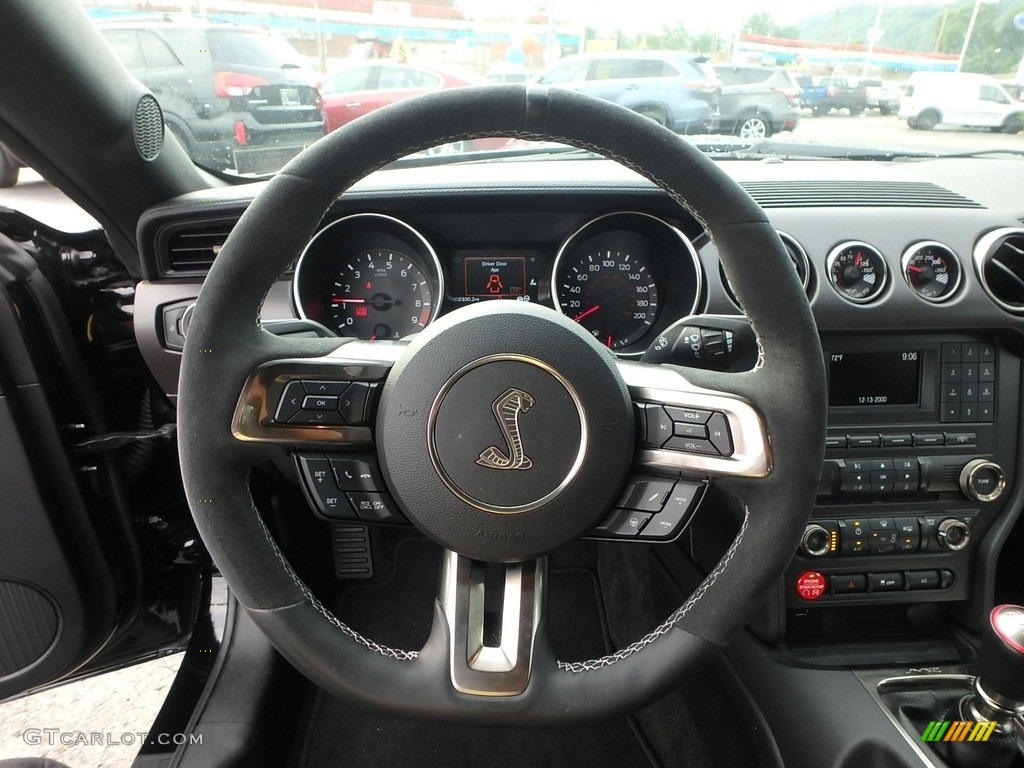 2017 Ford Mustang Shelby GT350 Ebony Steering Wheel Photo #128570345