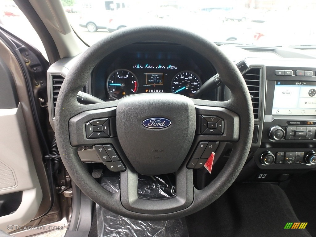 2019 Ford F350 Super Duty XLT Crew Cab 4x4 Earth Gray Steering Wheel Photo #128570900