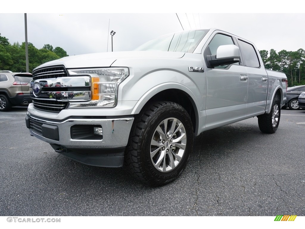 2018 F150 Lariat SuperCrew 4x4 - Ingot Silver / Light Camel photo #3