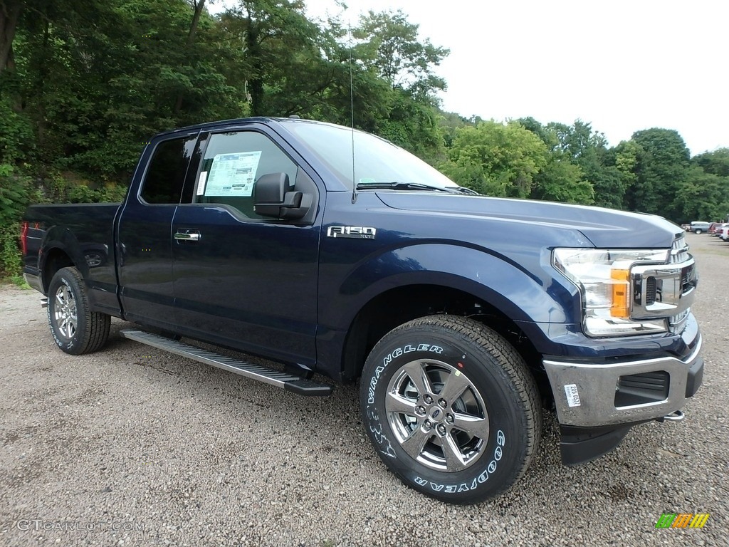 2018 F150 XLT SuperCab 4x4 - Blue Jeans / Earth Gray photo #9