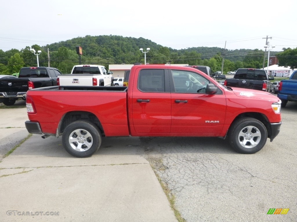 2019 1500 Tradesman Quad Cab 4x4 - Flame Red / Black/Diesel Gray photo #6