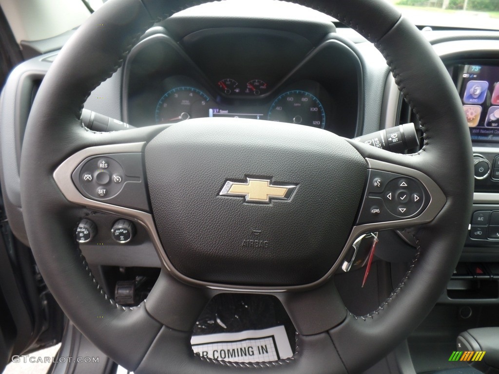 2018 Chevrolet Colorado Z71 Crew Cab 4x4 Jet Black Steering Wheel Photo #128589955
