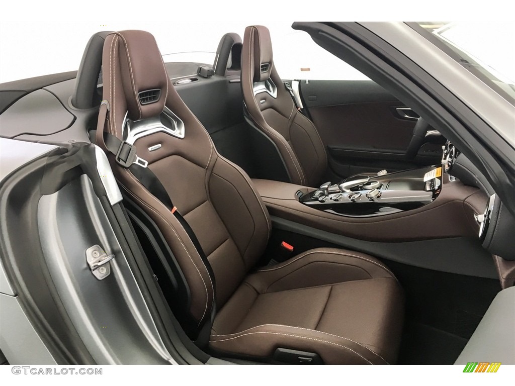 Auburn Brown Interior 2018 Mercedes-Benz AMG GT Roadster Photo #128592274