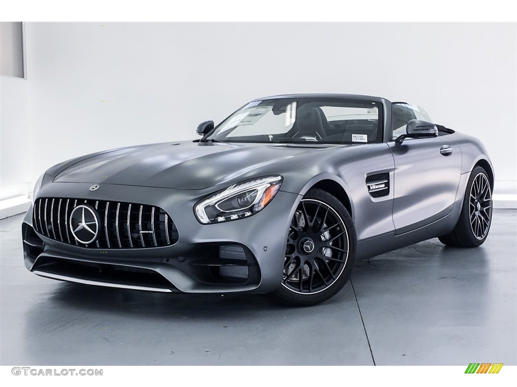 designo Selenite Grey Magno (Matte) 2018 Mercedes-Benz AMG GT Roadster Exterior Photo #128592490