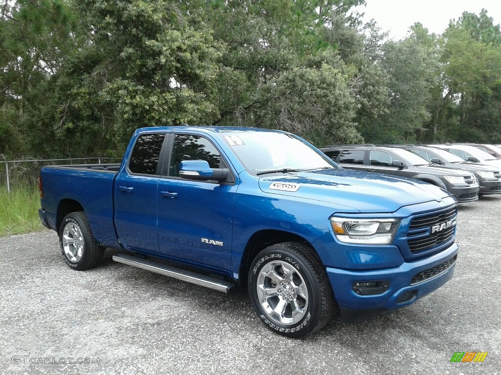 2019 1500 Big Horn Quad Cab - Blue Streak Pearl / Black photo #7