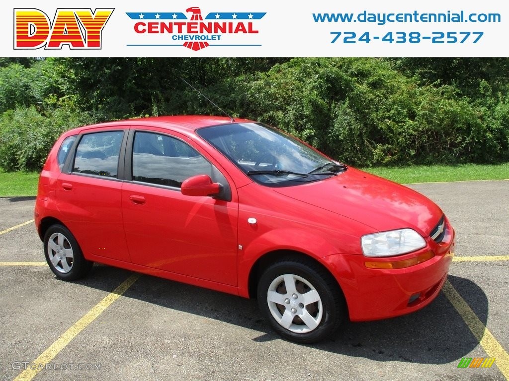 2008 Aveo Aveo5 LS - Sport Red Metallic / Charcoal photo #1