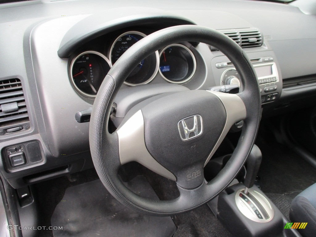 2008 Fit Hatchback - Storm Silver Metallic / Black/Grey photo #12