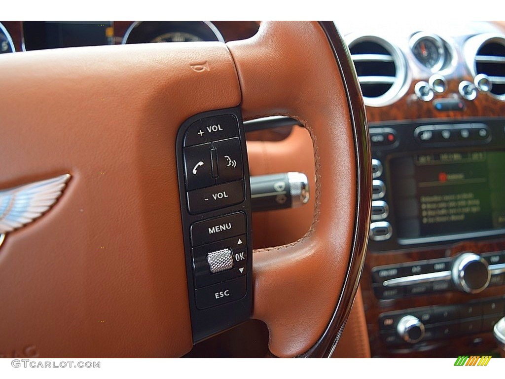 2006 Bentley Continental GT Standard Continental GT Model Saddle Steering Wheel Photo #128603808