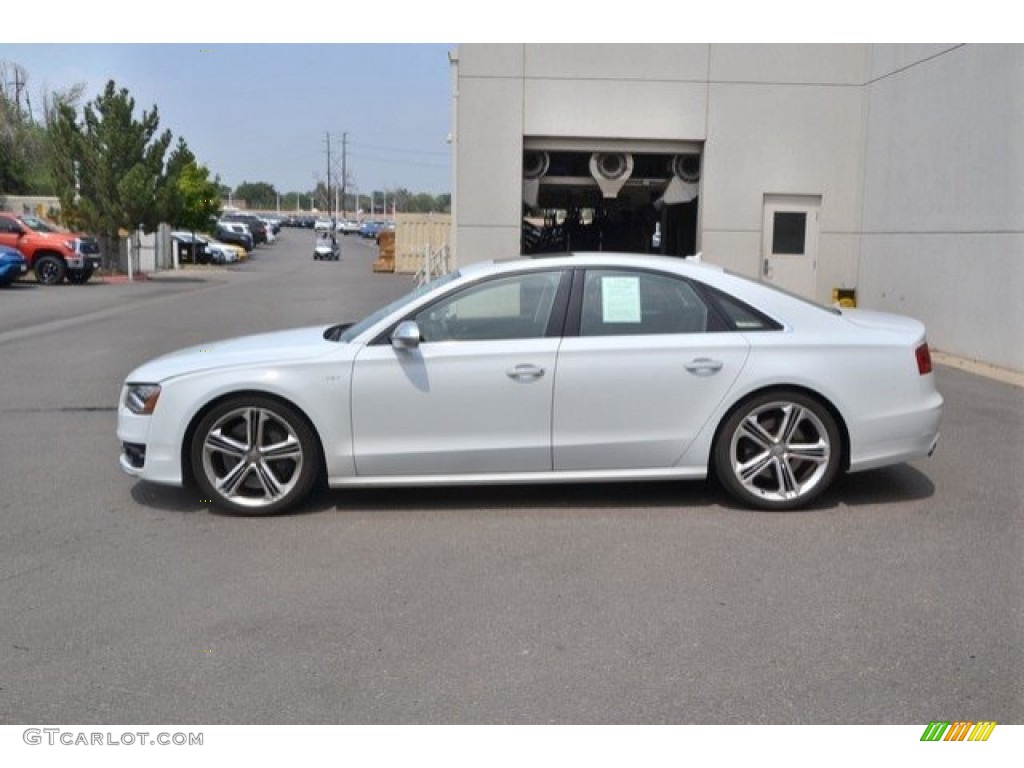 Glacier White Metallic 2013 Audi S8 4.0 TFSI quattro Sedan Exterior Photo #128605426