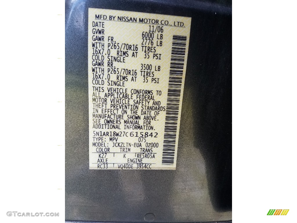 2007 Pathfinder SE 4x4 - Silver Lightning / Graphite photo #19