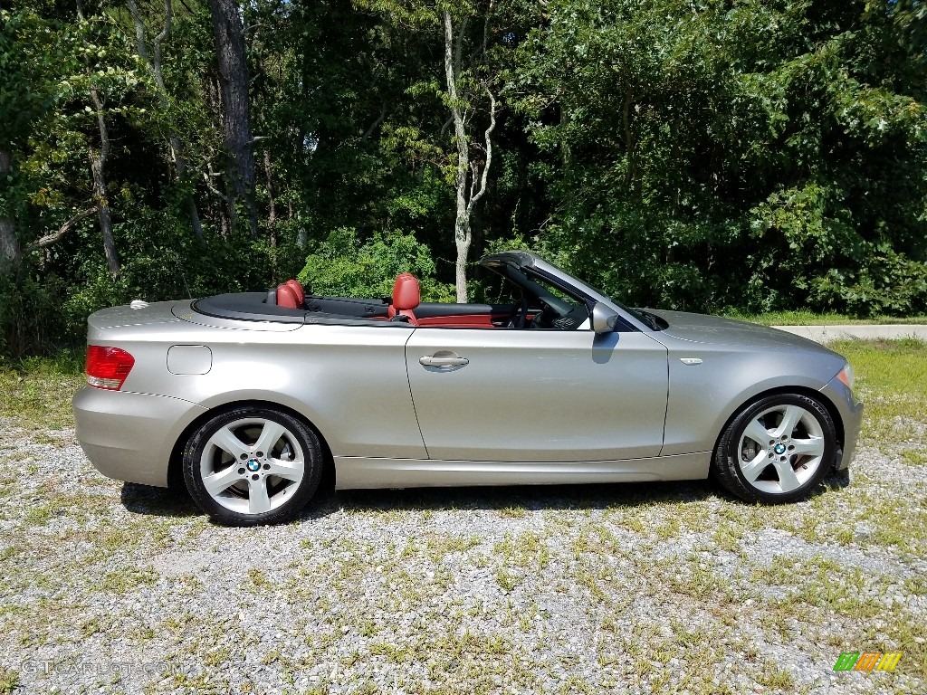 2011 1 Series 135i Convertible - Cashmere Silver Metallic / Coral Red photo #6