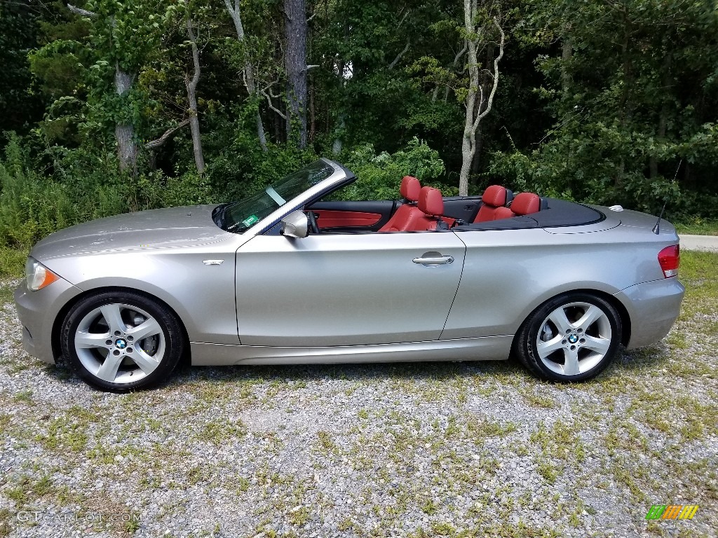 2011 1 Series 135i Convertible - Cashmere Silver Metallic / Coral Red photo #7