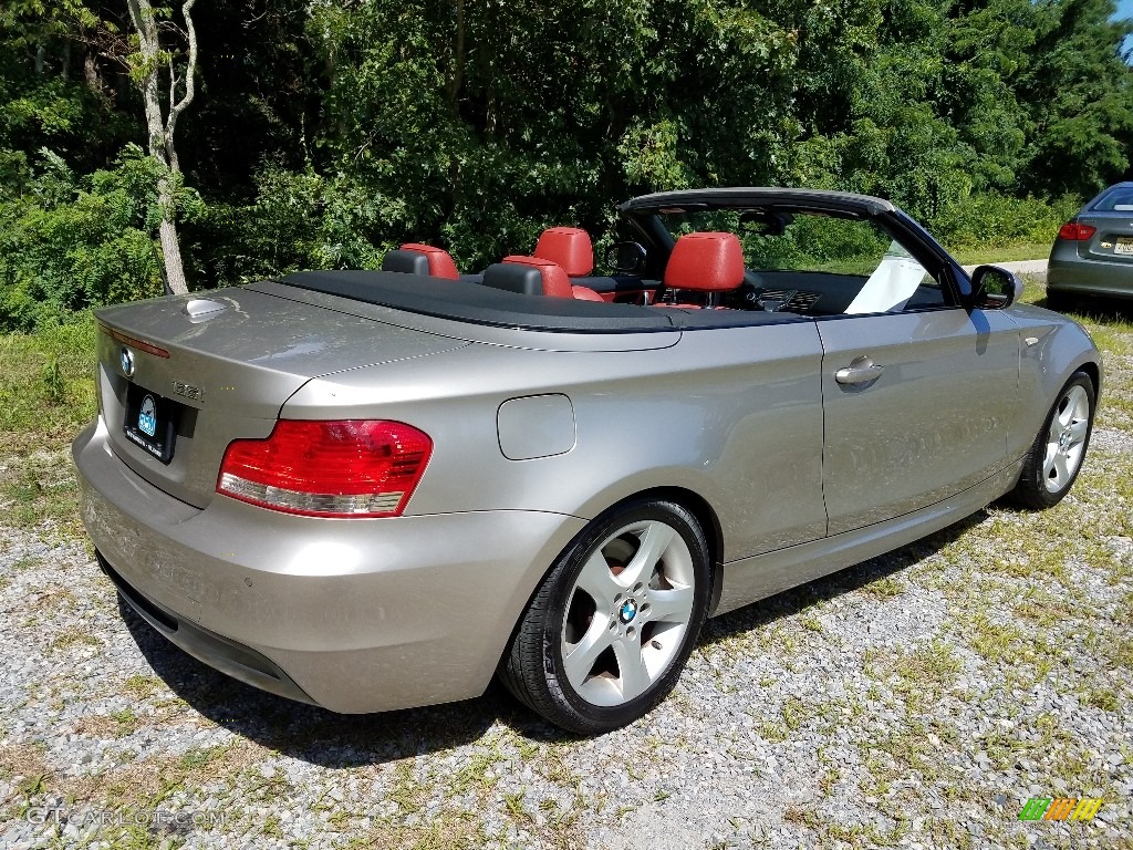 2011 1 Series 135i Convertible - Cashmere Silver Metallic / Coral Red photo #9