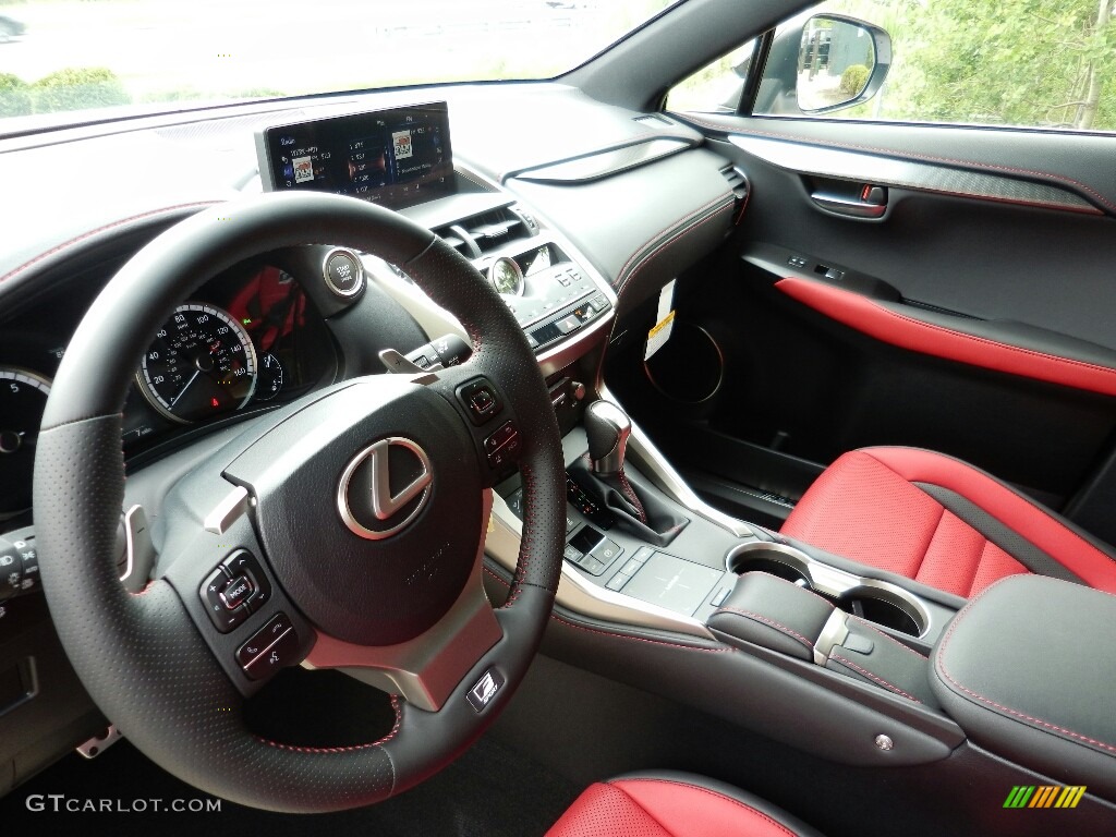 Red Interior 2019 Lexus NX 300 F Sport AWD Photo #128606538