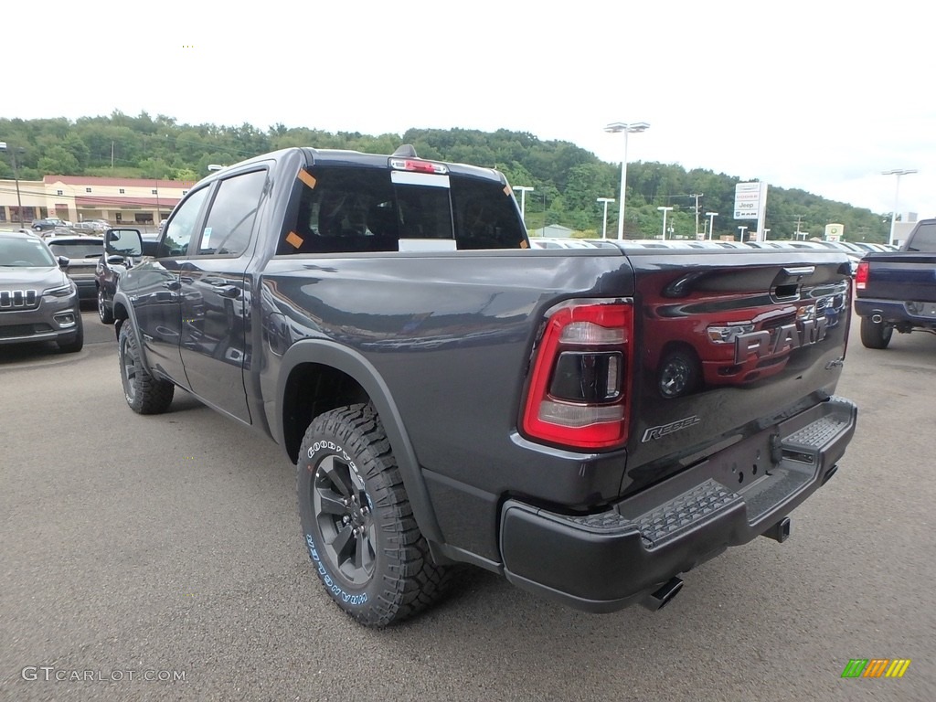 2019 1500 Rebel Crew Cab 4x4 - Maximum Steel Metallic / Black/Red photo #3
