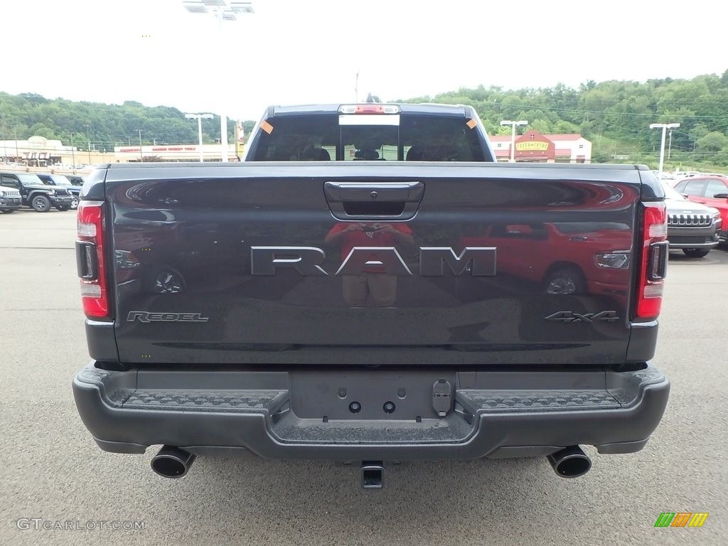 2019 1500 Rebel Crew Cab 4x4 - Maximum Steel Metallic / Black/Red photo #4