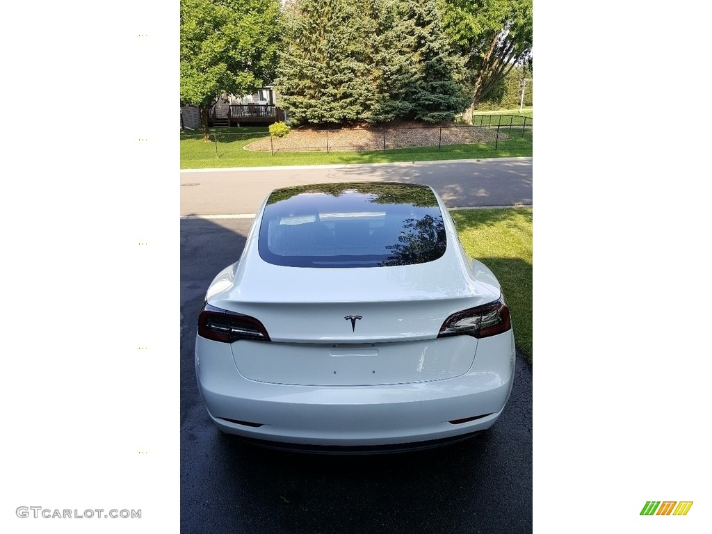 2018 Model 3 Long Range - Pearl White Multi-Coat / Black photo #3