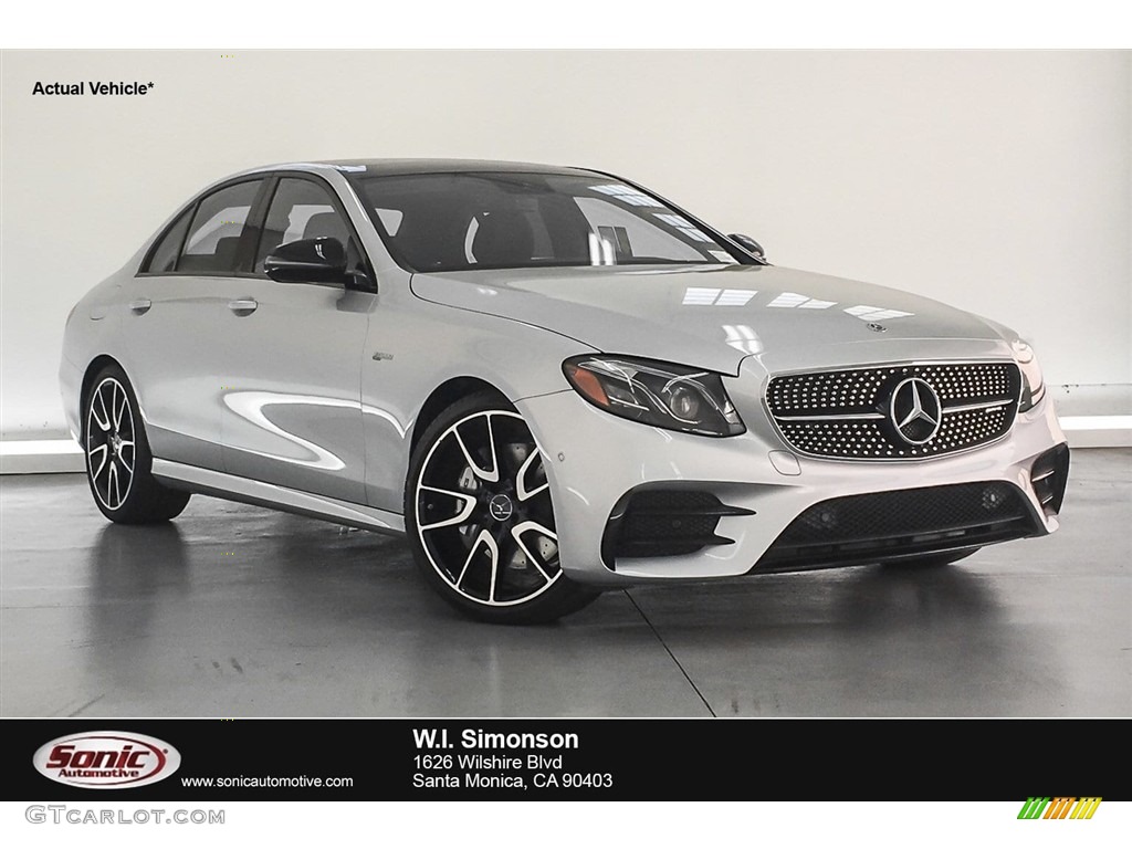 2018 E 43 AMG 4Matic Sedan - Iridium Silver Metallic / Black photo #1