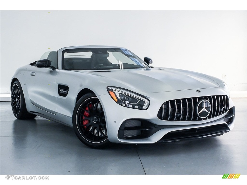designo Iridium Silver Magno (Matte) 2018 Mercedes-Benz AMG GT C Roadster Exterior Photo #128612640