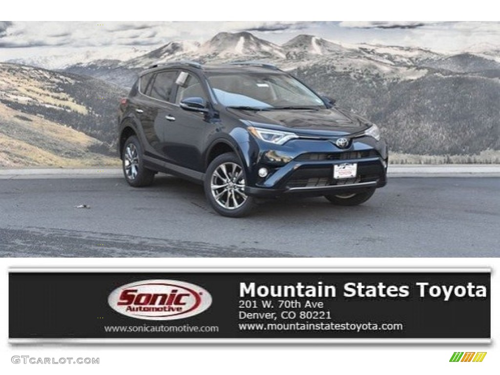 2018 RAV4 Limited AWD - Galactic Aqua Mica / Black photo #1