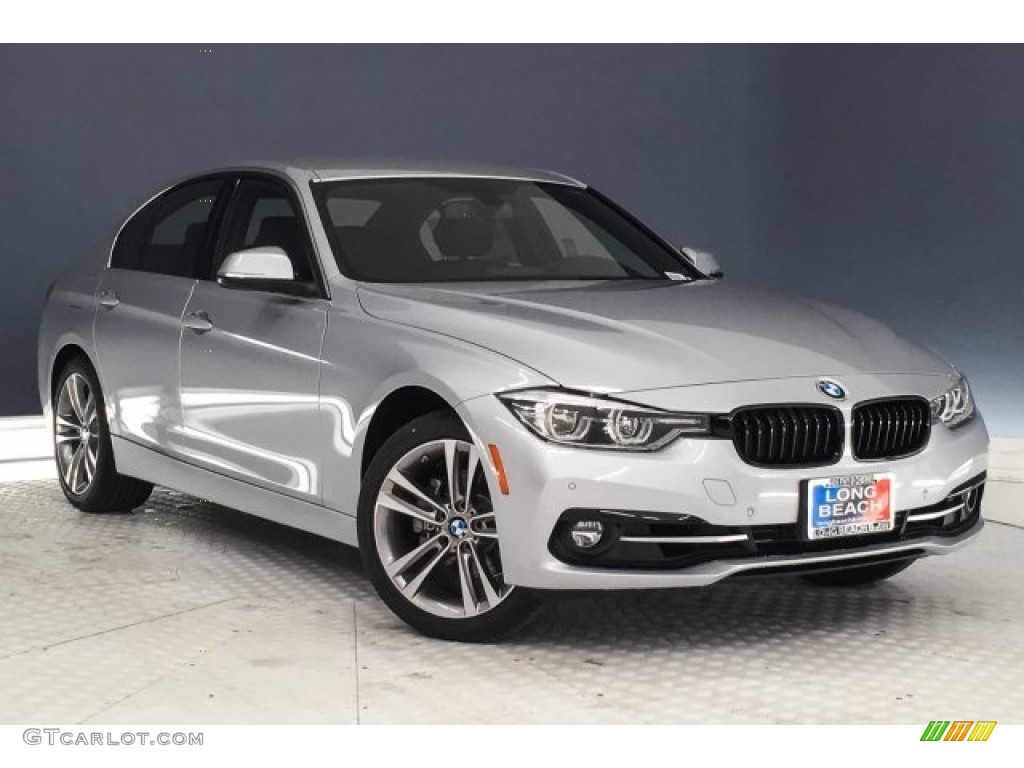 2018 3 Series 330i Sedan - Glacier Silver Metallic / Black photo #11