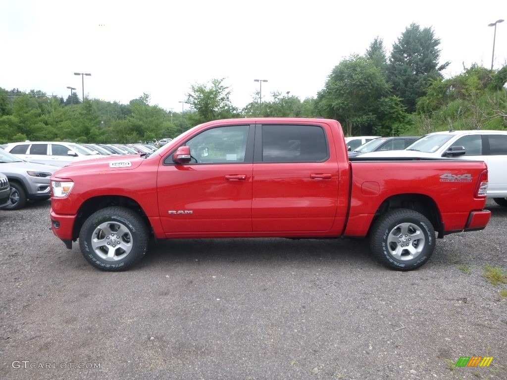2019 1500 Big Horn Crew Cab 4x4 - Flame Red / Black/Diesel Gray photo #2