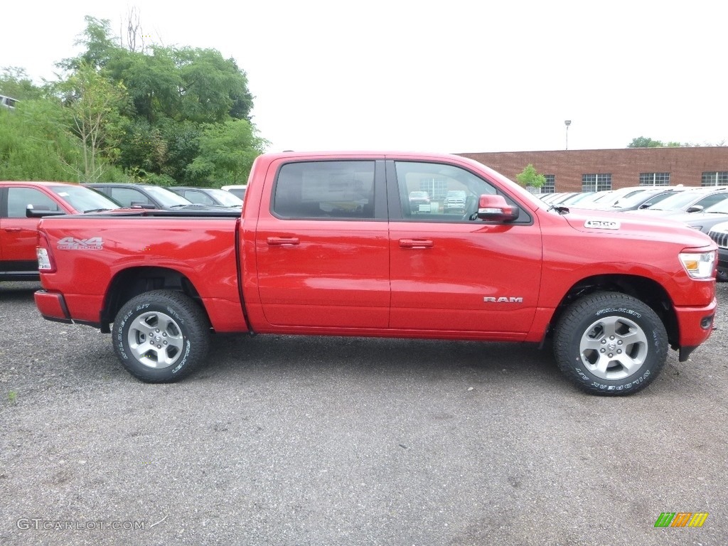 2019 1500 Big Horn Crew Cab 4x4 - Flame Red / Black/Diesel Gray photo #6
