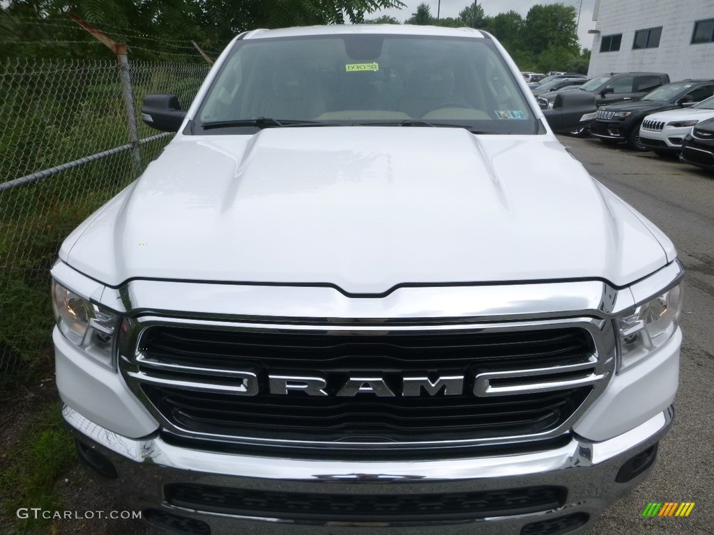 2019 1500 Big Horn Quad Cab 4x4 - Bright White / Black/Light Mountain Brown photo #10