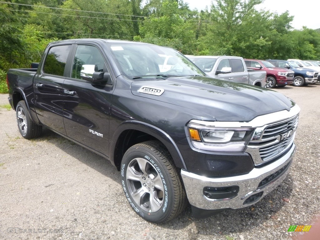 2019 1500 Laramie Crew Cab 4x4 - Maximum Steel Metallic / Black photo #6