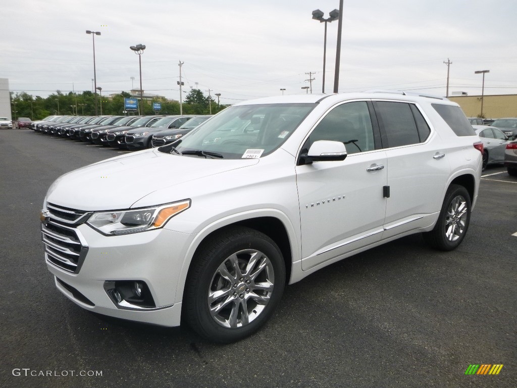Pearl White 2019 Chevrolet Traverse High Country AWD Exterior Photo #128620095