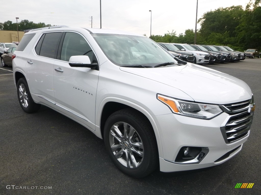 Pearl White 2019 Chevrolet Traverse High Country AWD Exterior Photo #128620200
