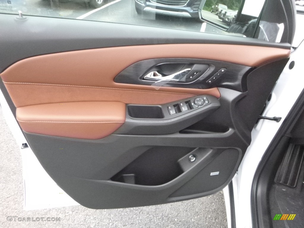 2019 Chevrolet Traverse High Country AWD Jet Black/Loft Brown Door Panel Photo #128620347