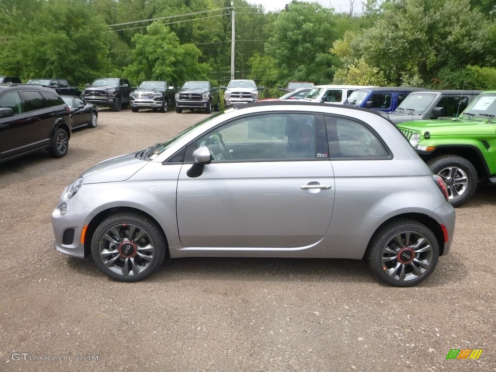 Pompei Silver 2018 Fiat 500 Pop Cabrio Exterior Photo #128623503