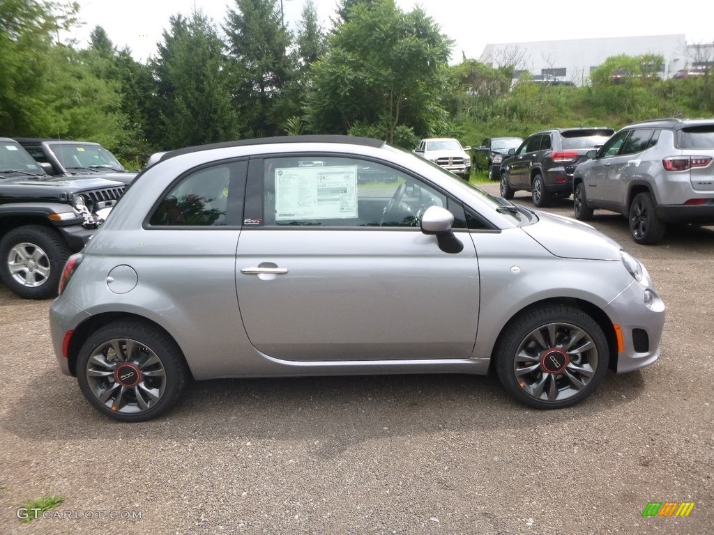 Pompei Silver 2018 Fiat 500 Pop Cabrio Exterior Photo #128623605