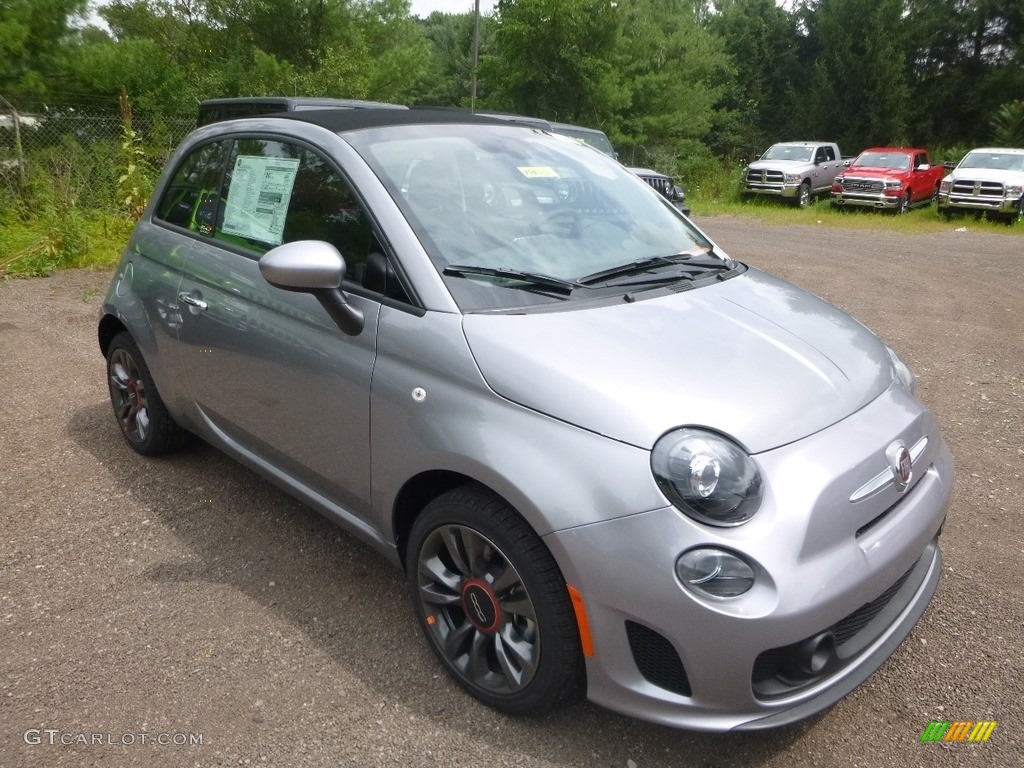 Pompei Silver 2018 Fiat 500 Pop Cabrio Exterior Photo #128623629