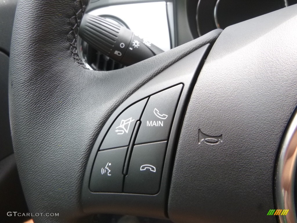 2018 Fiat 500 Pop Cabrio Nero (Black) Steering Wheel Photo #128623890