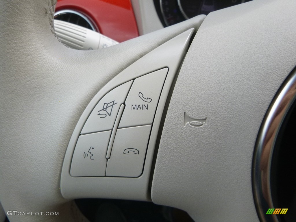 2018 Fiat 500 Pop Cabrio Ivory (Avorio) Steering Wheel Photo #128624742