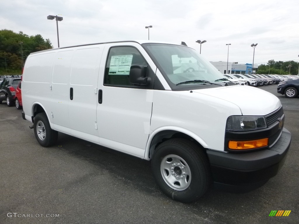 Summit White 2018 Chevrolet Express 2500 Cargo WT Exterior Photo #128625849