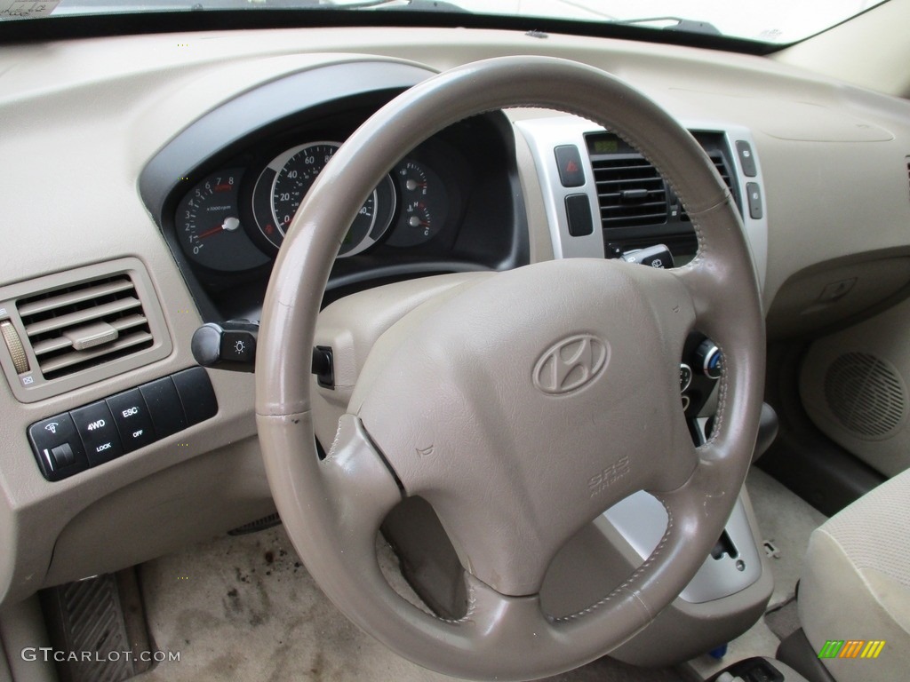 2008 Tucson SE 4WD - Platinum Silver / Beige photo #13