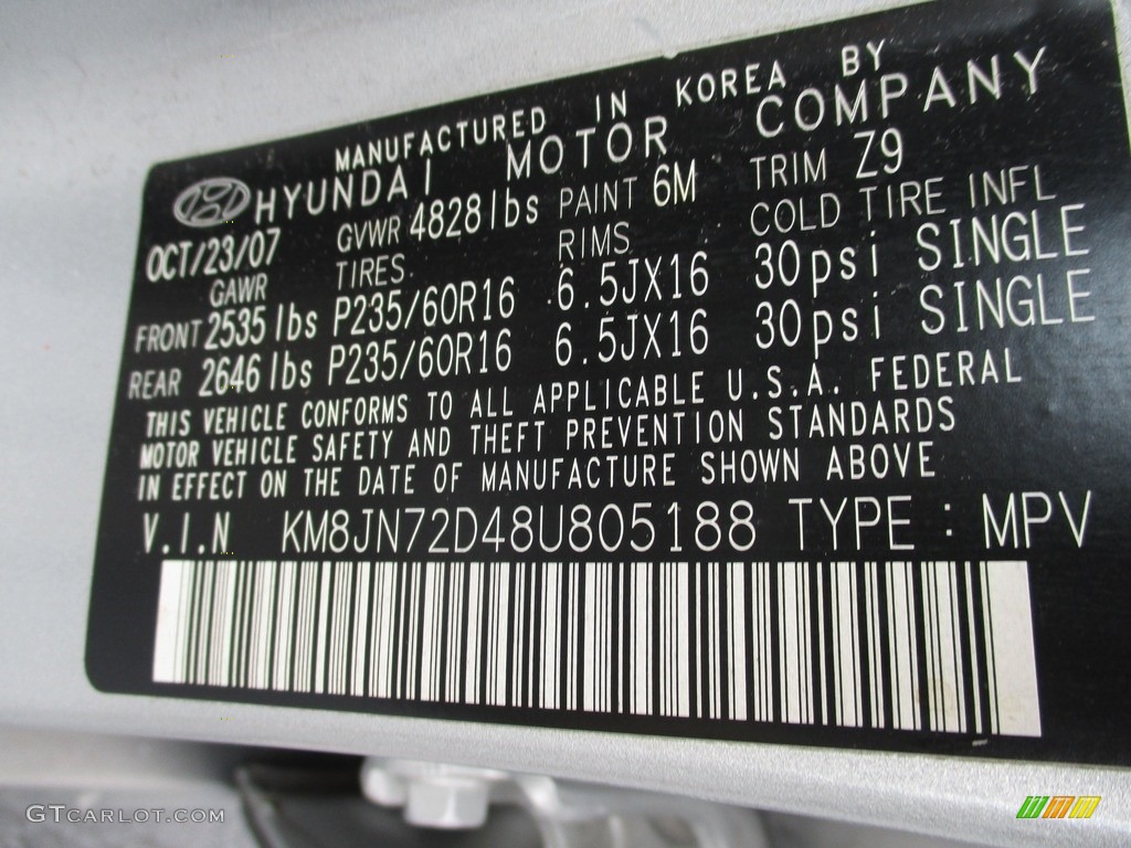 2008 Tucson SE 4WD - Platinum Silver / Beige photo #18