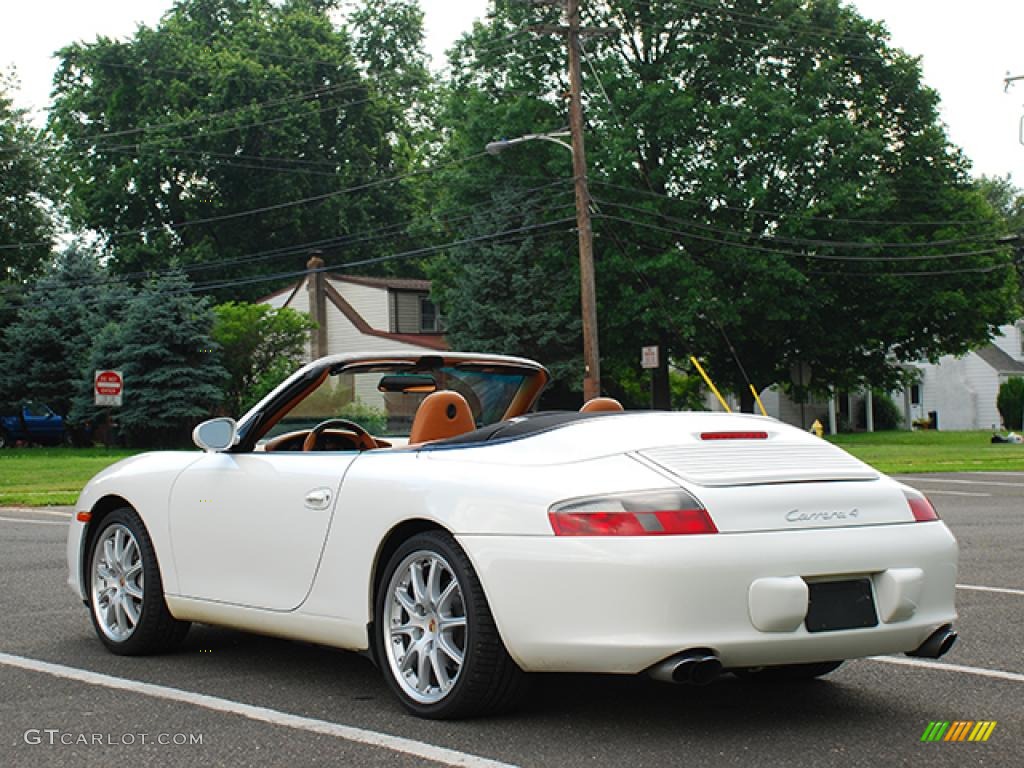 2003 911 Carrera 4 Cabriolet - Carrara White / Natural Brown photo #30