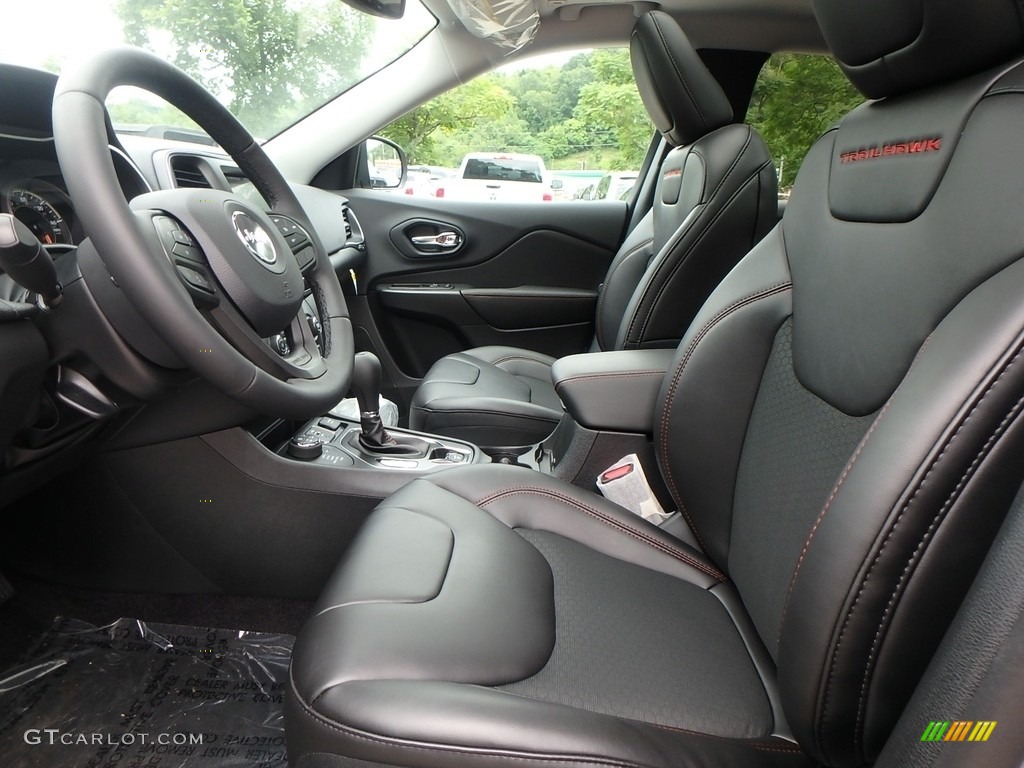 Black Interior 2019 Jeep Cherokee Trailhawk 4x4 Photo #128630547