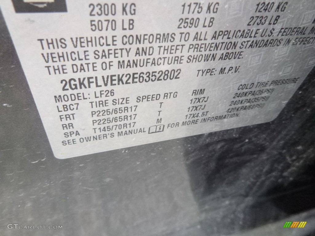 2014 Terrain SLE AWD - Carbon Black Metallic / Jet Black photo #16