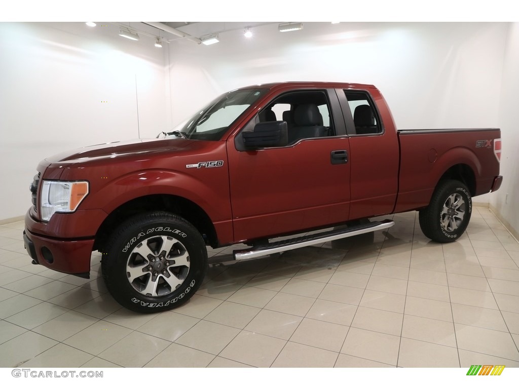 2014 F150 STX SuperCab 4x4 - Sunset / Steel Grey photo #3