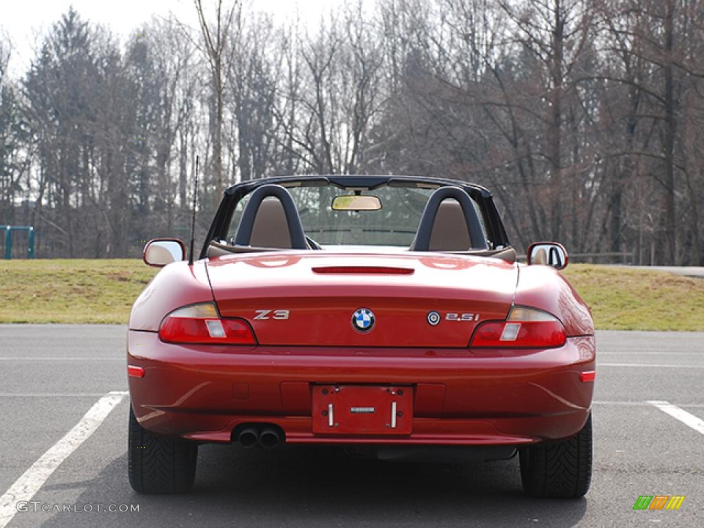 2001 Z3 2.5i Roadster - Siena Red Metallic / Beige photo #3