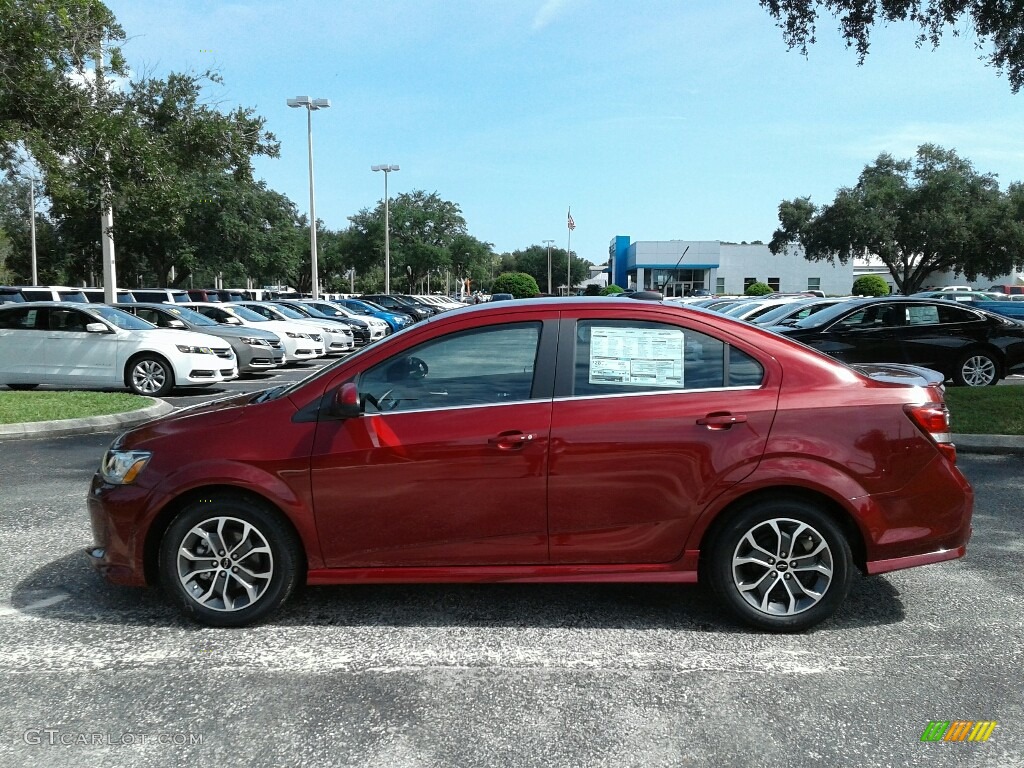 Cajun Red Tintcoat 2018 Chevrolet Sonic LT Sedan Exterior Photo #128640220