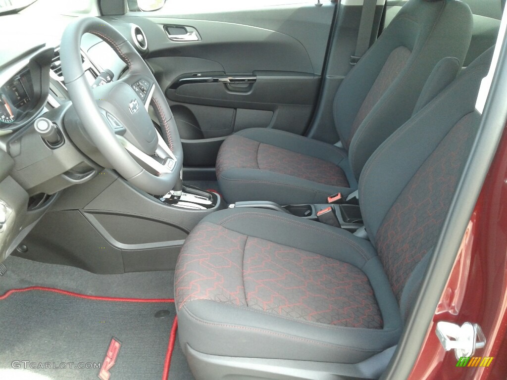 Jet Black Interior 2018 Chevrolet Sonic LT Sedan Photo #128640433